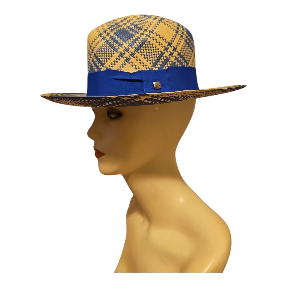 Greenpacha Handwoven Statement Fedora Hat Intricate Woven Design – Size S – NWOT